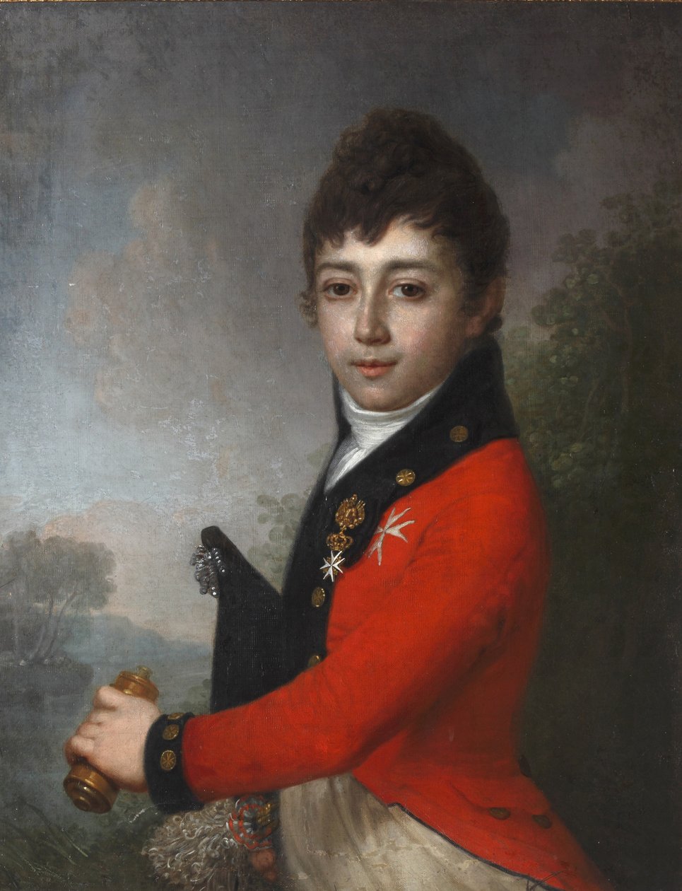 Retrato do Barão Alexey Nikolaevich Serdobin 1790-1834 como criança. de Vladimir Lukich Borovikovsky