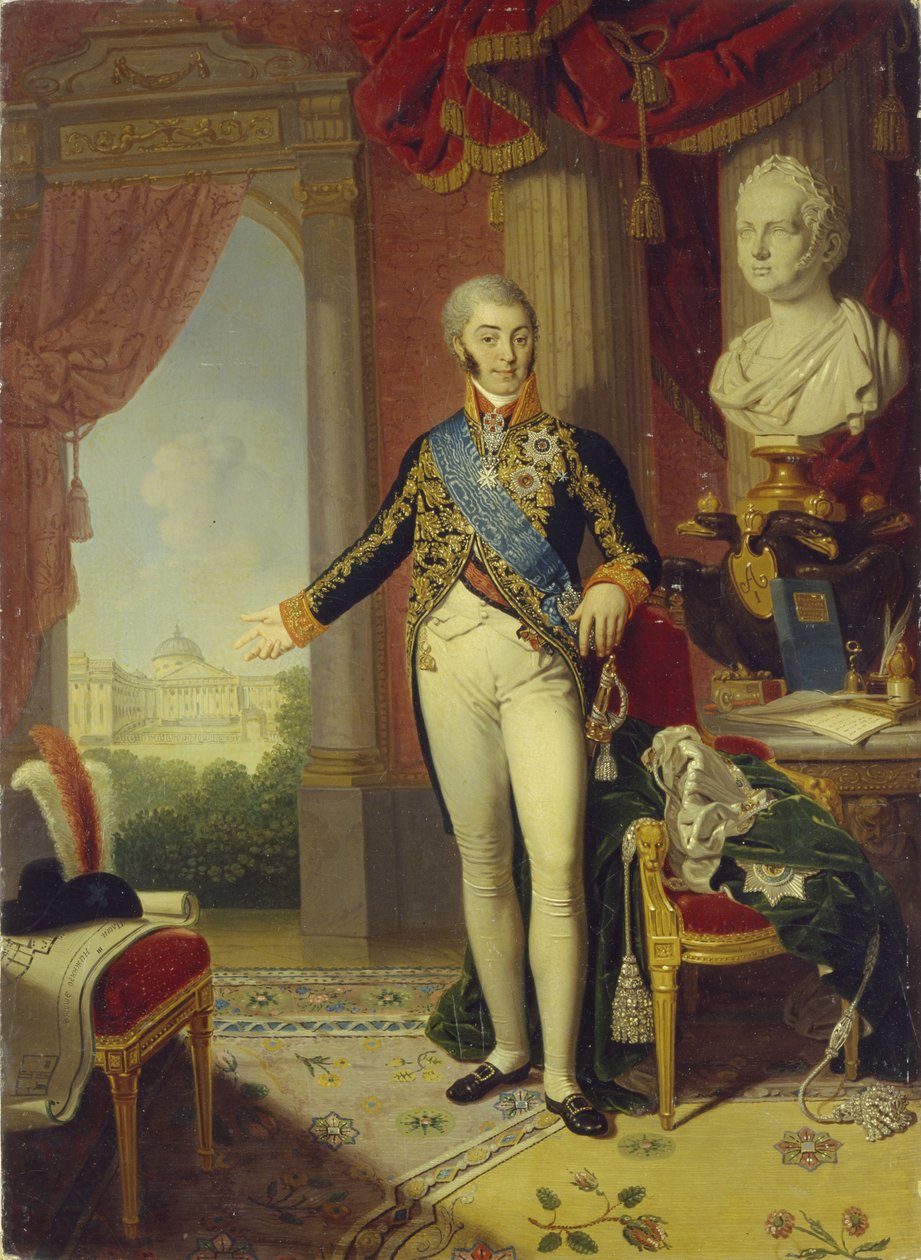 Retrato do Conde Nikolai Petrovich Sheremetev 1751-1809, 1819 de Vladimir Lukich Borovikovsky
