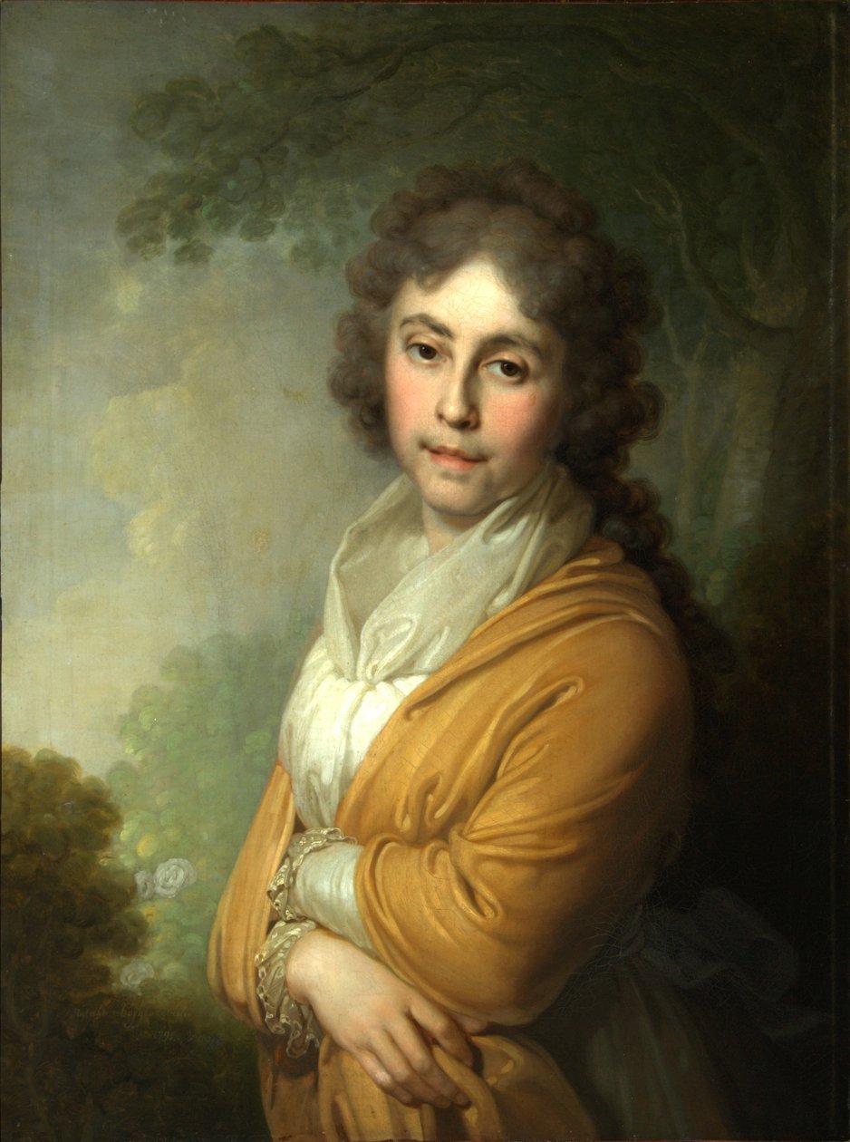 Retrato da Condessa Natalia Ivanovna Kurakina, 1795 de Vladimir Lukich Borovikovsky