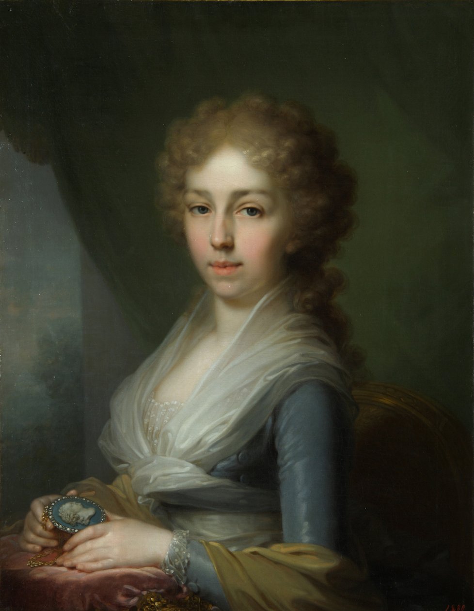 Retrato da Grã-duquesa Elizabeth Alexeievna 1779-1826, 1795 de Vladimir Lukich Borovikovsky