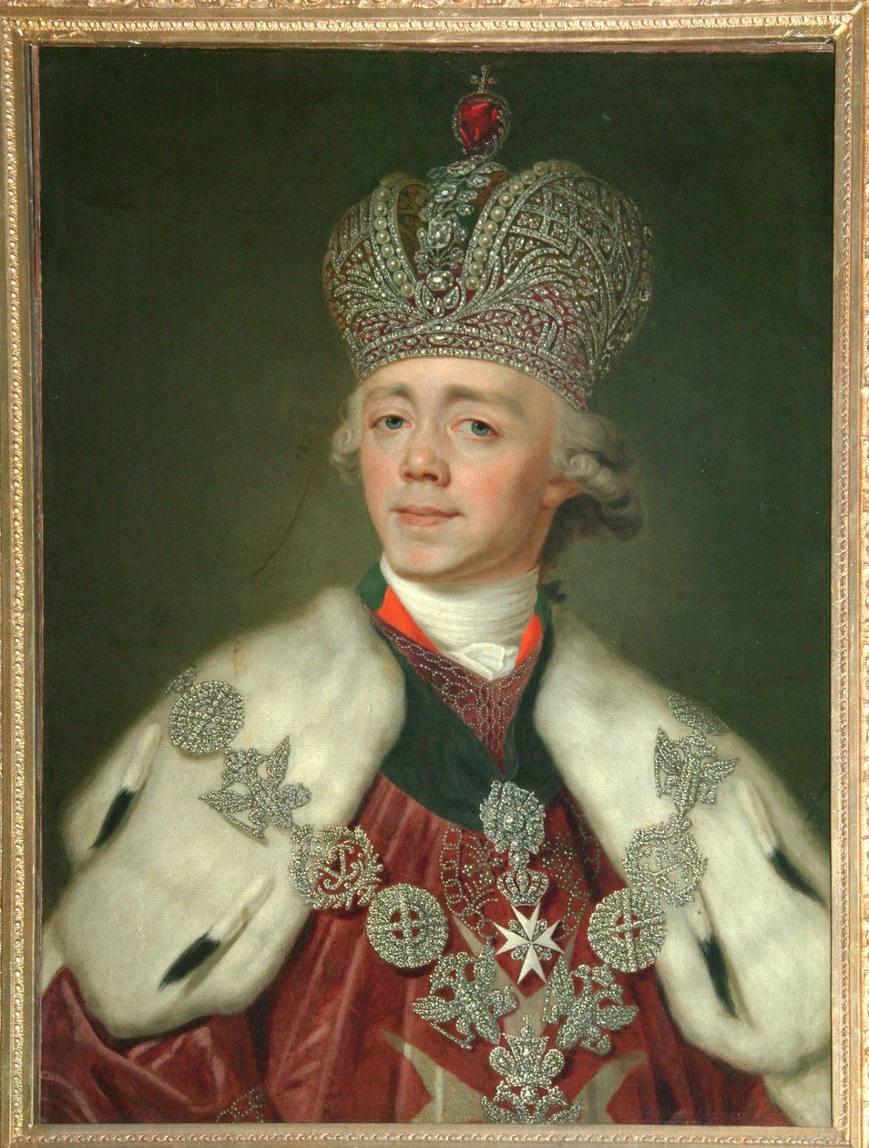 Retrato do imperador Paulo I da Rússia 1754-1801, 1799-1800 de Vladimir Lukich Borovikovsky