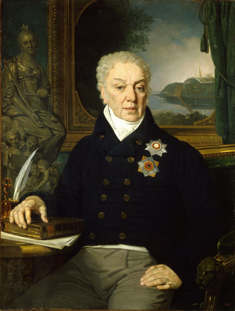 Retrato do Secretário de Estado Dmitri Prokofievich Troshchinsky 1754-1829, 1819 de Vladimir Lukich Borovikovsky