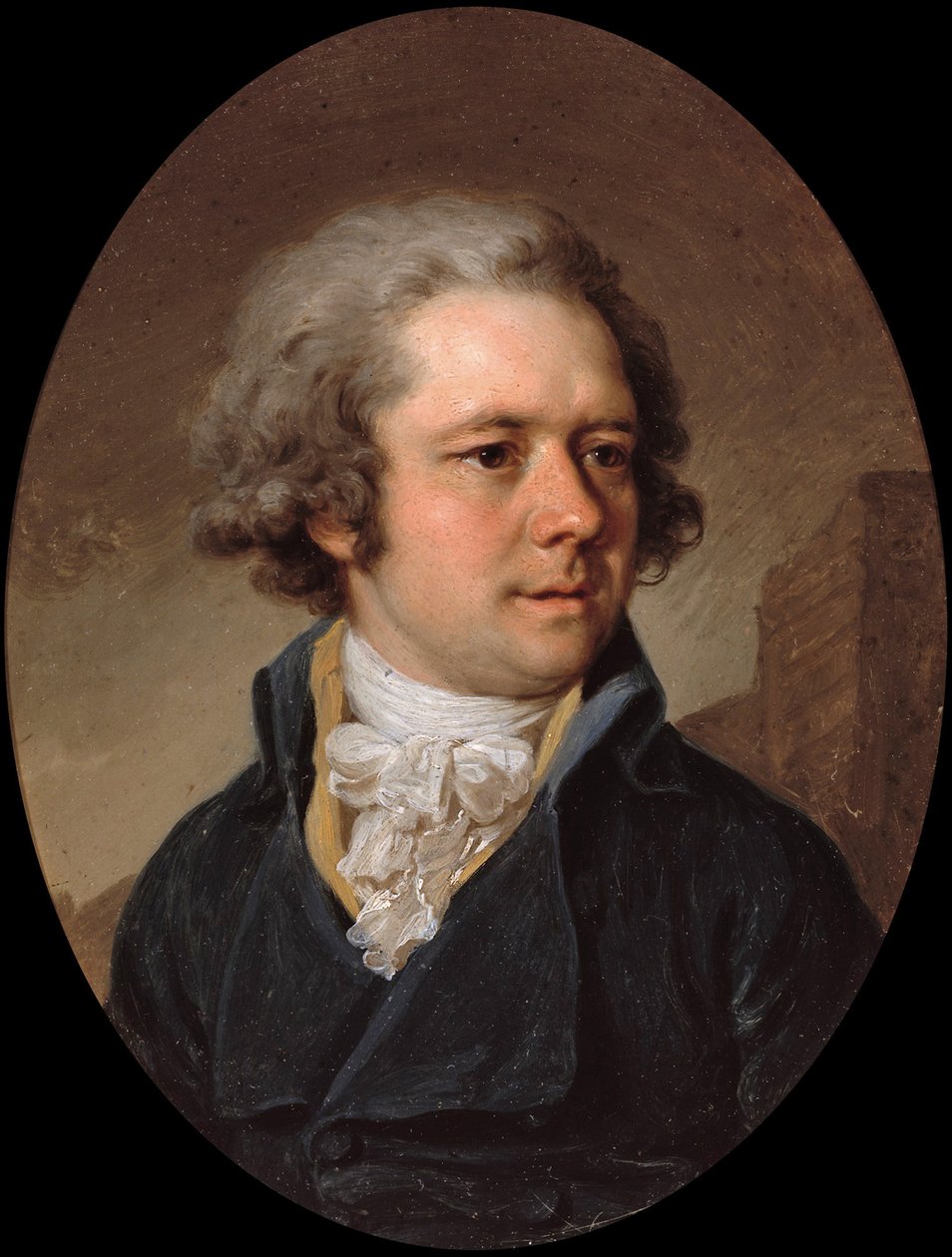 Retrato do arquiteto Adam Menelaws 1753-1831, início dos anos 1790 de Vladimir Lukich Borovikovsky