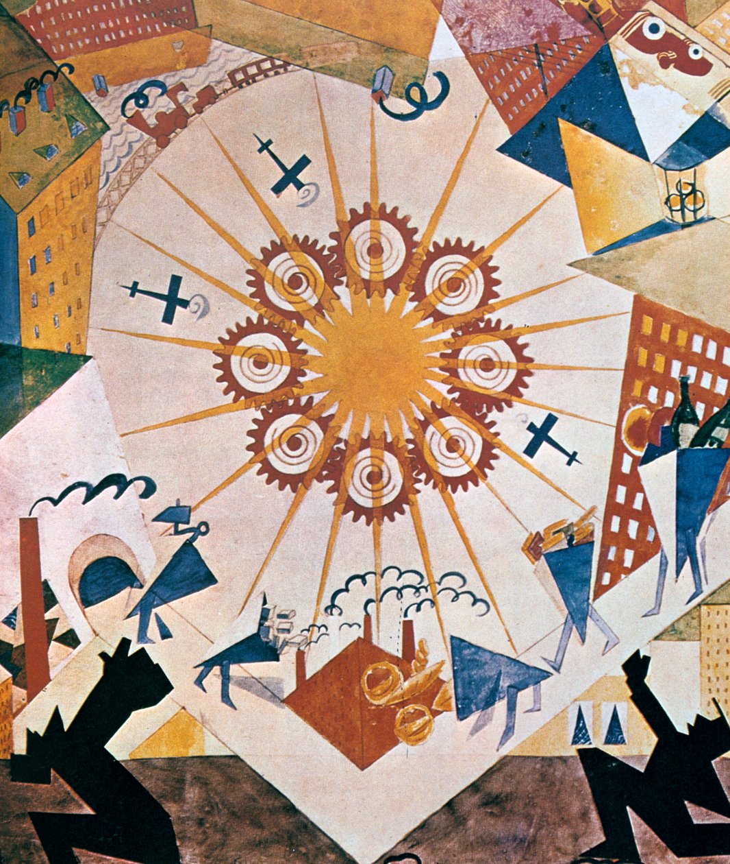 Projeto de decoração para Mystery Bouffe, 1919. de Vladimir Mayakovsky