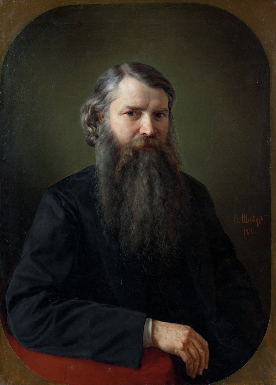 Retrato de Ivan Yegorovich Zabelin (1820-1908) de Sherwood, Vladimir Osipovich (1832-1897) de Vladimir Ossipovitch Sherwood