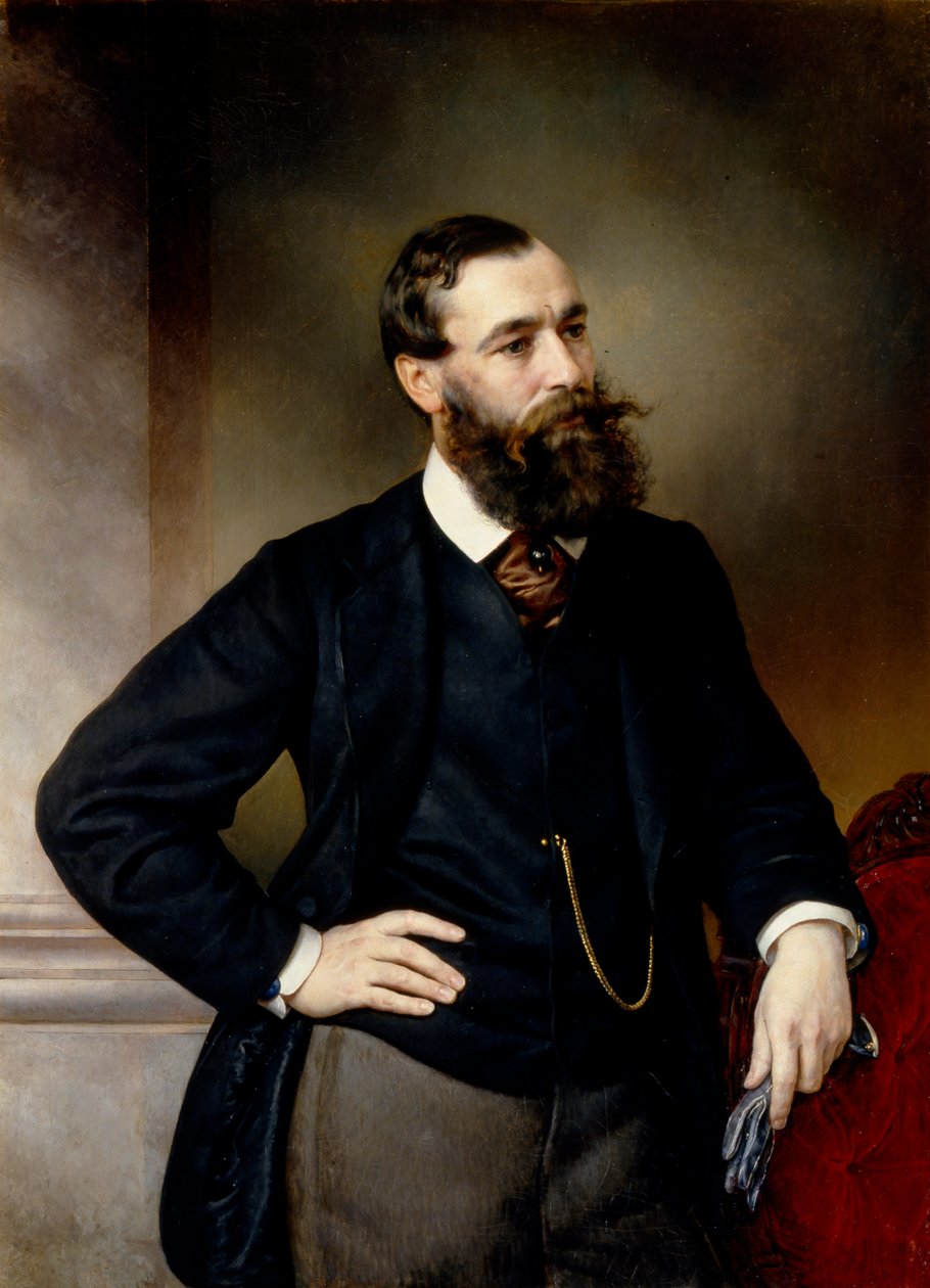 Retrato do jurista e filósofo político Boris Nikolayevich Chicherin, final do século XIX. de Vladimir Ossipovitch Sherwood