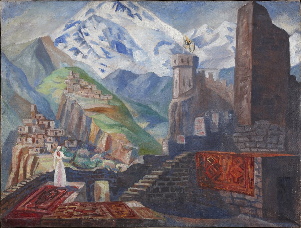 Cenário para a ópera Béla de A. Alexandrov, 1946 de Vladimir Vladimirovich Dmitriyev
