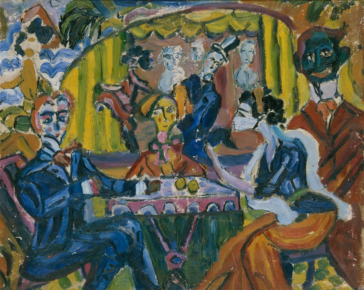 The Stray Dog Cabaret em São Petersburgo, década de 1910 de Vladimir Vladimirovich Dmitriyev