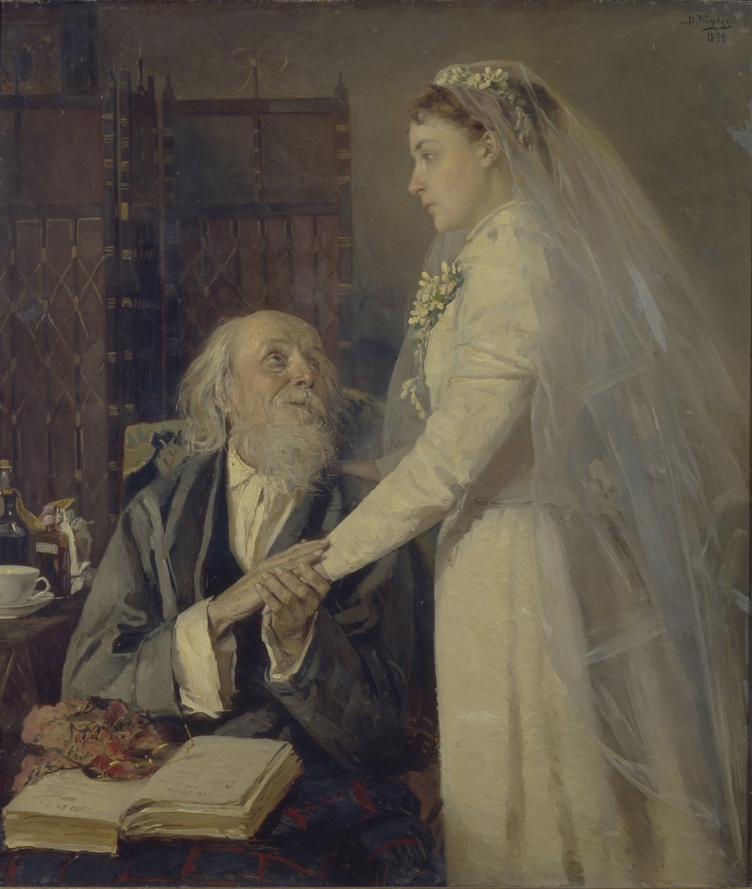 Antes do casamento. Adeus, 1894 de Vladimir Yegorovich Makovsky