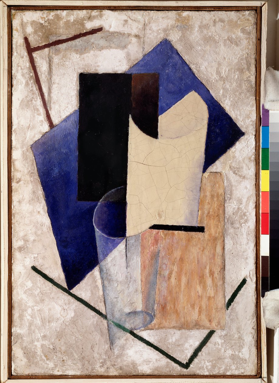 Nature morte (Natureza morta), c.1920 (óleo sobre madeira) de Vladislav Maximilianovich Strzheminsky