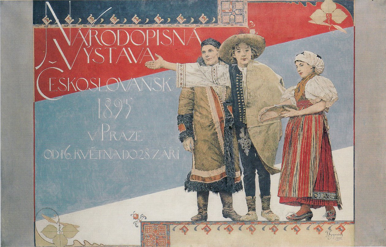 Cartaz para a Exposição Etnográfica, 1894 de Vojtech Hynais