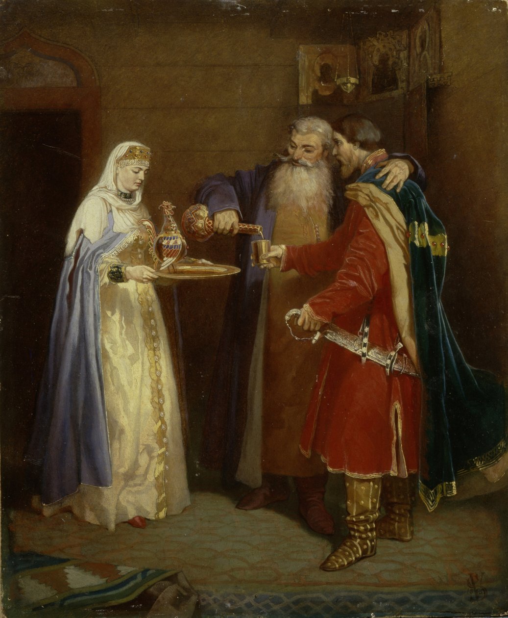 Boas-vindas de Boyer à visita de Boyer Morozov do príncipe Cerebren, 18 de Vyacheslav Grigoryevich Schwarz