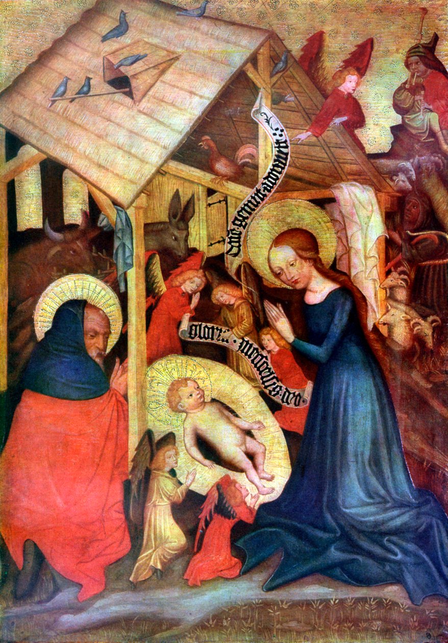 "Adoração da Criança", depois de 1430 1955 de Vyssi Brod Master of the Carrying