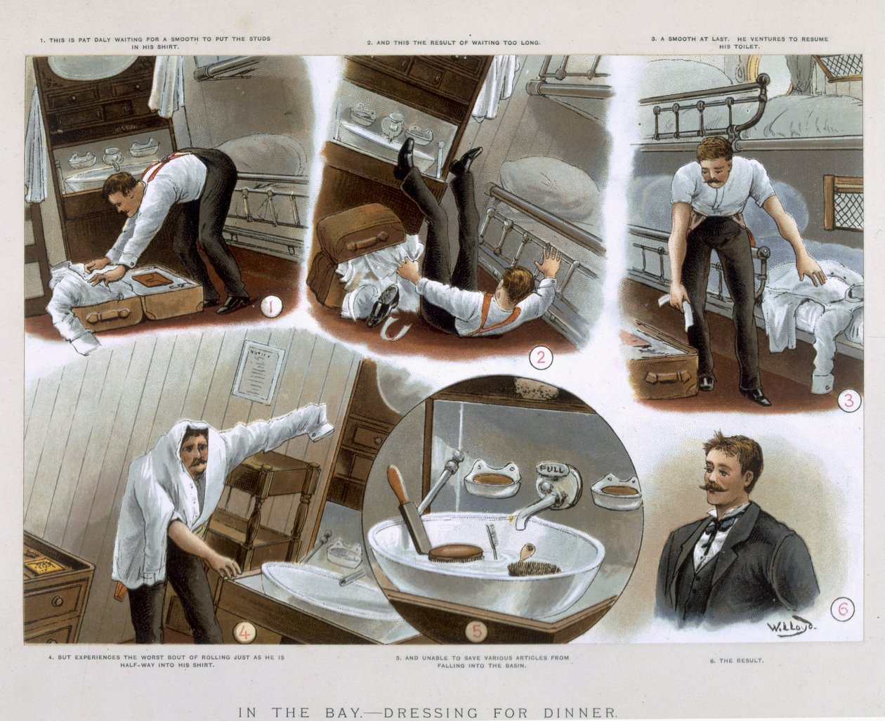 Na Baía, Vestir-se para o jantar, de &39;P und O Pencillings&39; de W. Lloyd