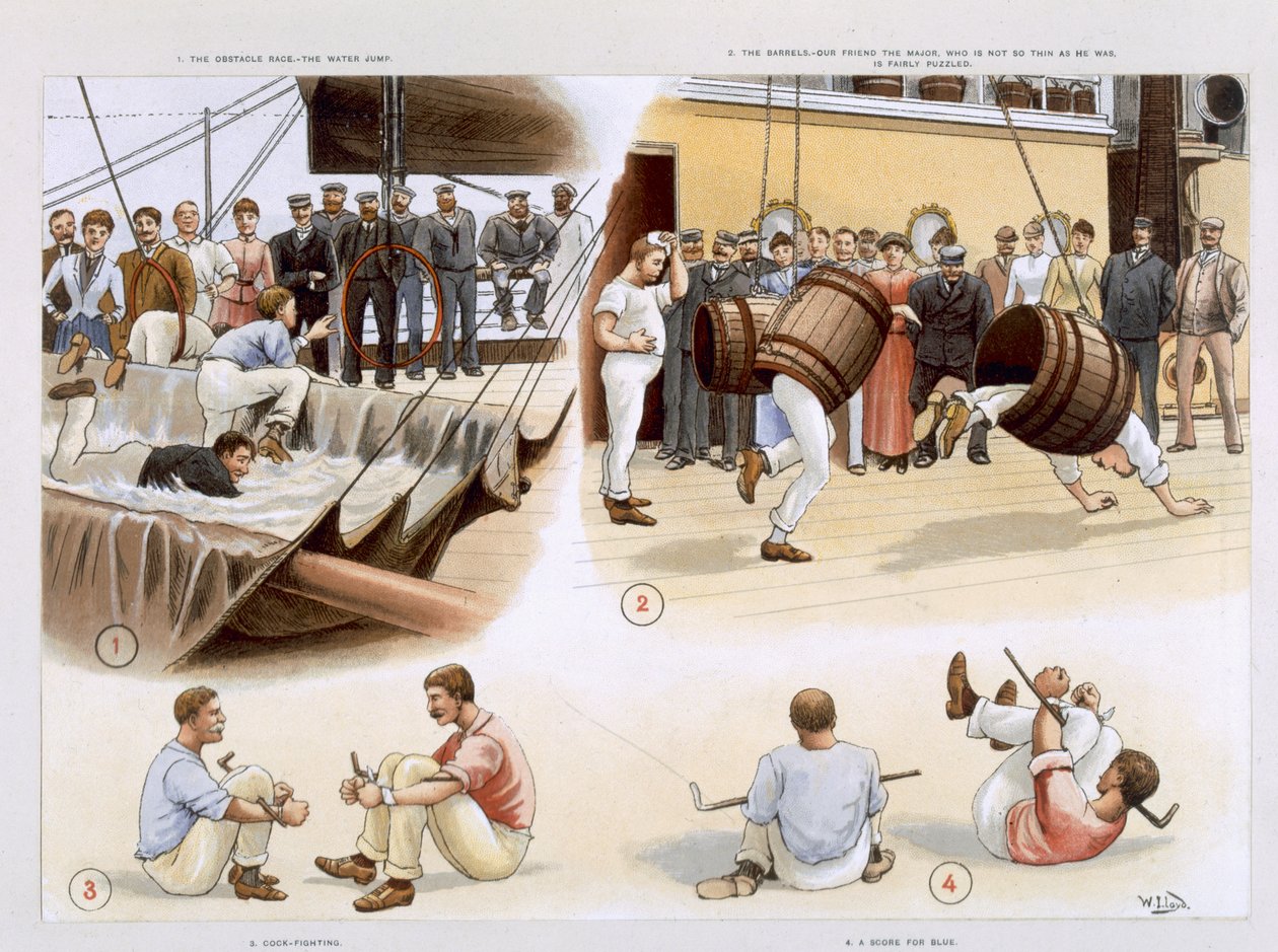 Esportes, de &39;P und O Pencillings&39; c. 1891 de W. Lloyd
