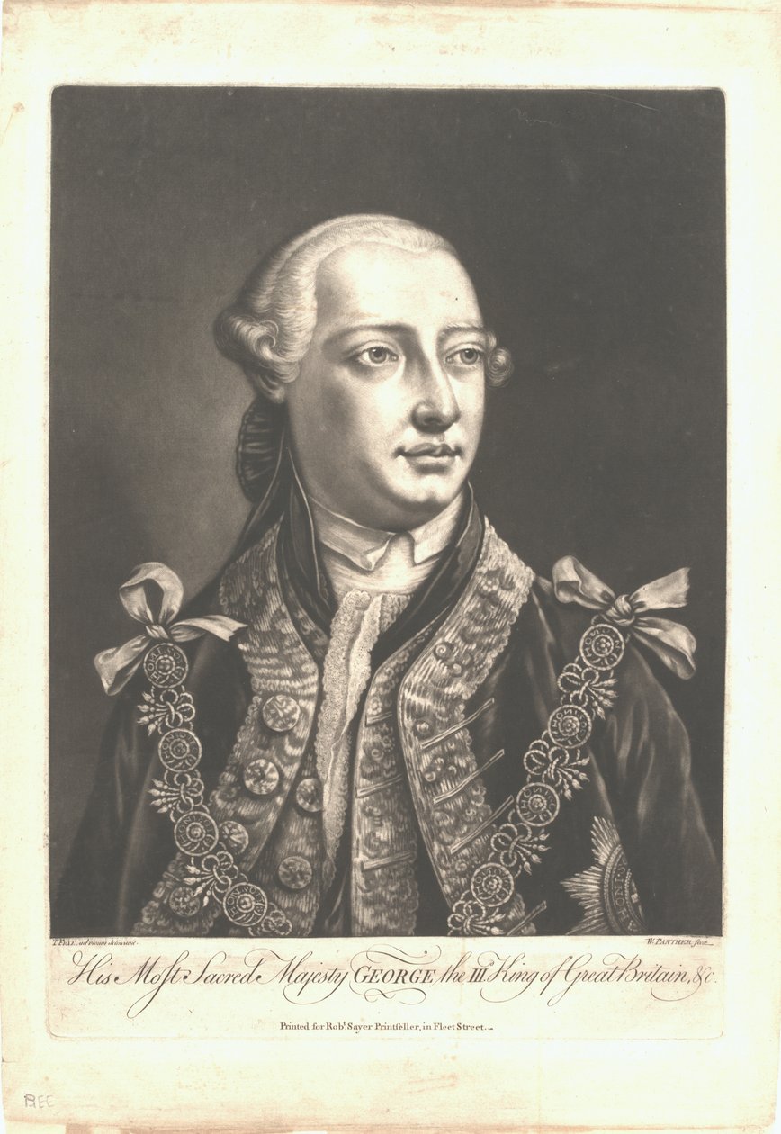 George III, c.1755 (mezzotint) de W. Panther