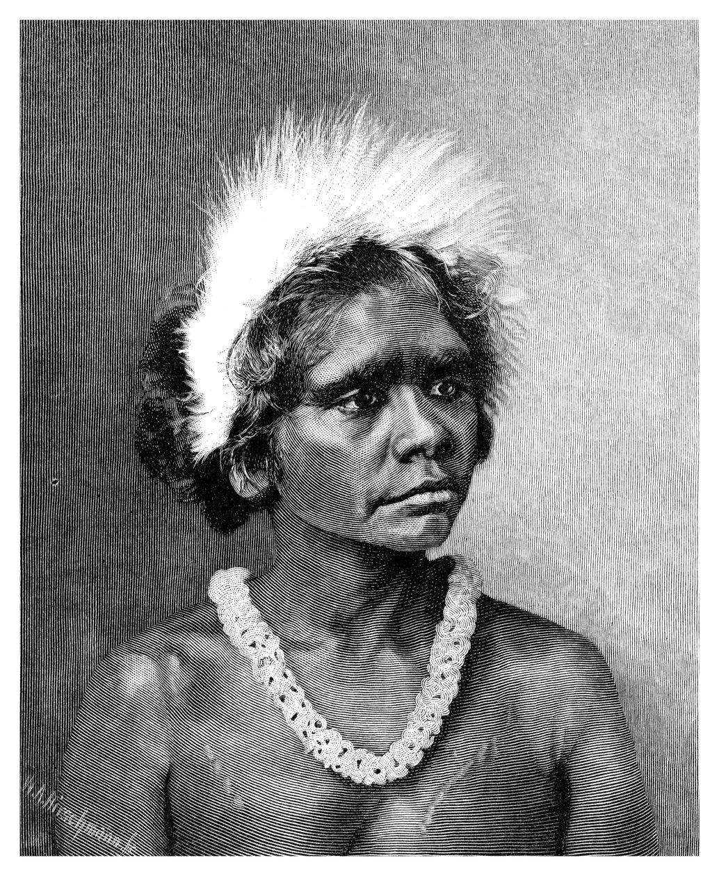 Uma Mulher Aborígene, 1886. de WA Hirschmann