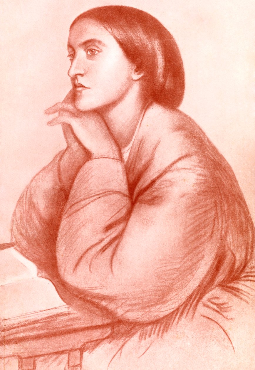 Christina Georgina Rossetti, poeta inglesa, 1912. de WA Mansell