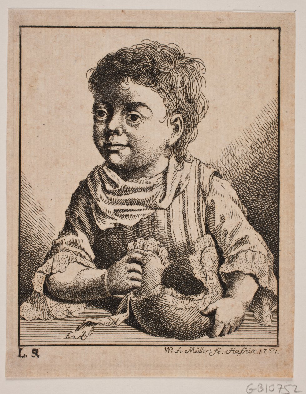 Uma garotinha, meia figura de W.A. Müller