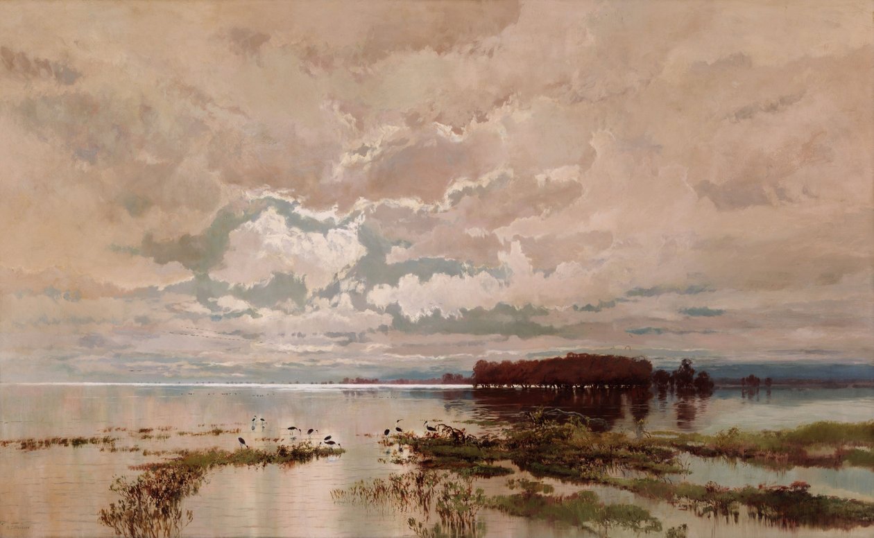 A inundação no querido 1890 de W.C. Piguenit