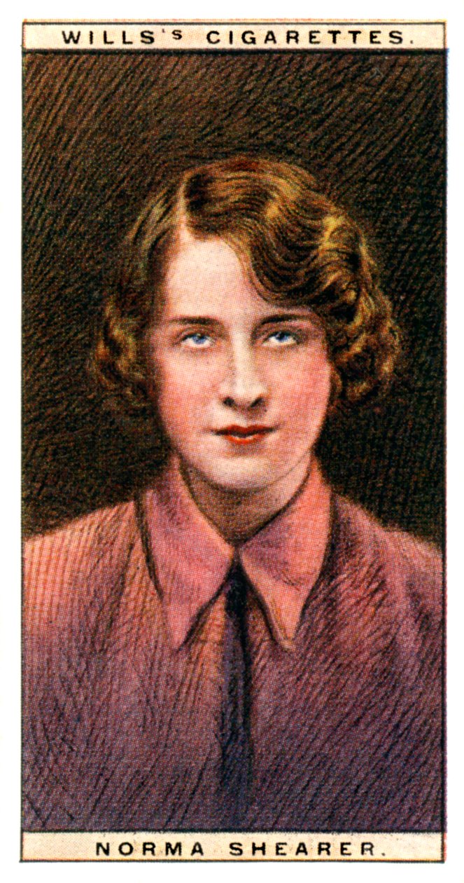Norma Shearer 1902-1983, atriz canadense-americana vencedora do Oscar, 1928. de WD and HO Wills