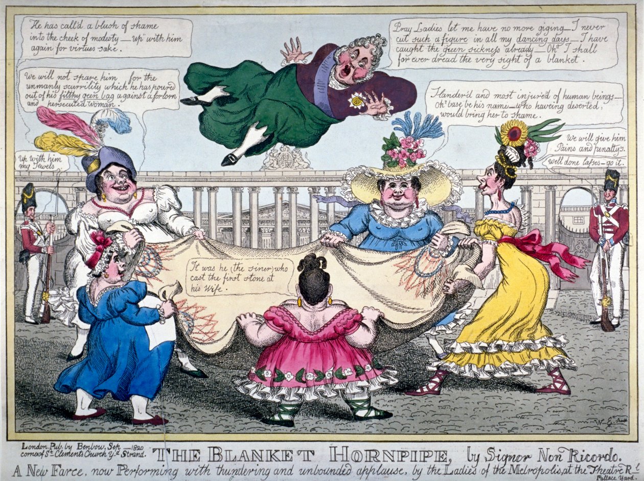 "The Blanket Hornpipe...", 1820. de WE