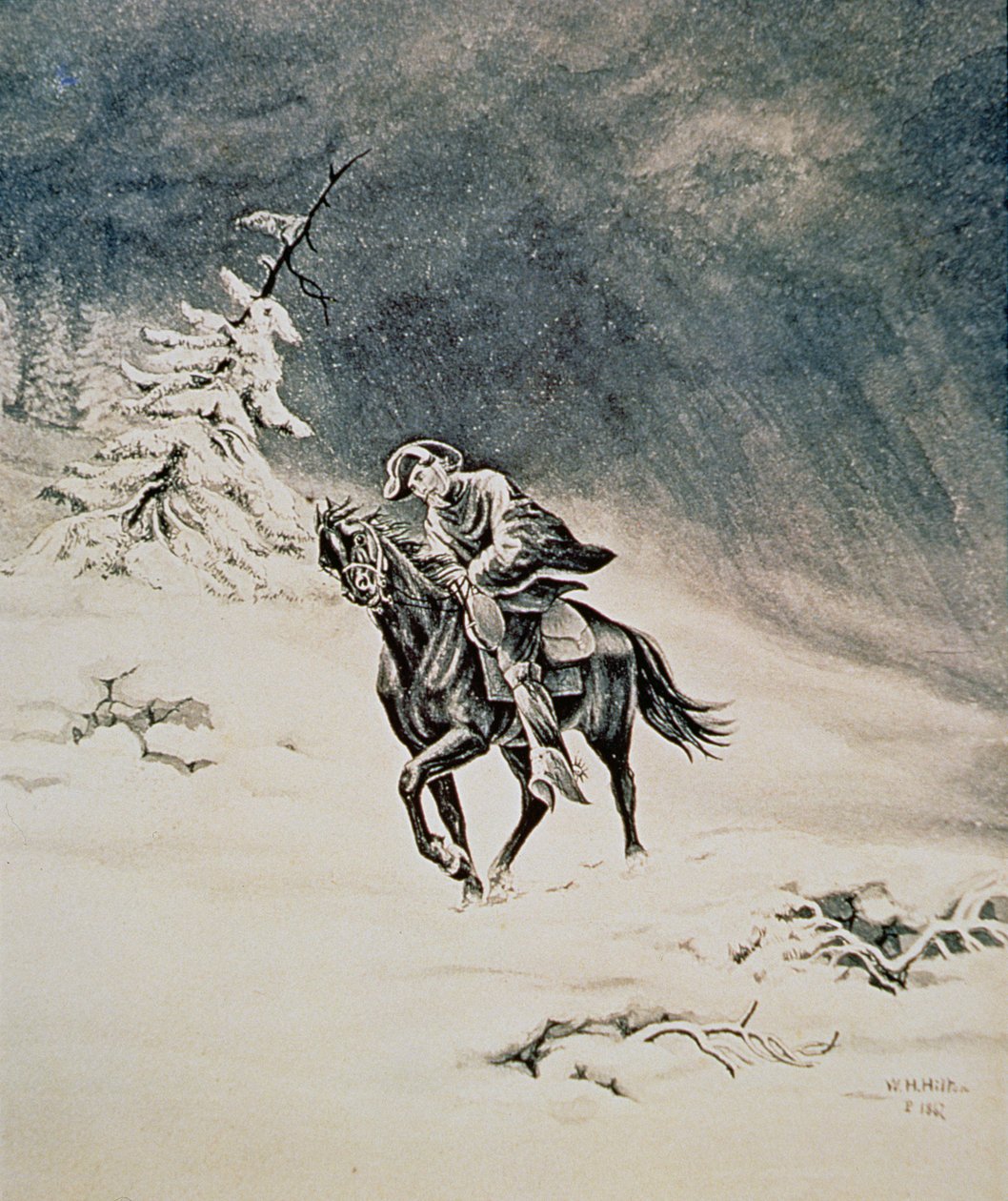 Pony Express Rider na Serra Nevada de W.H. Hilton