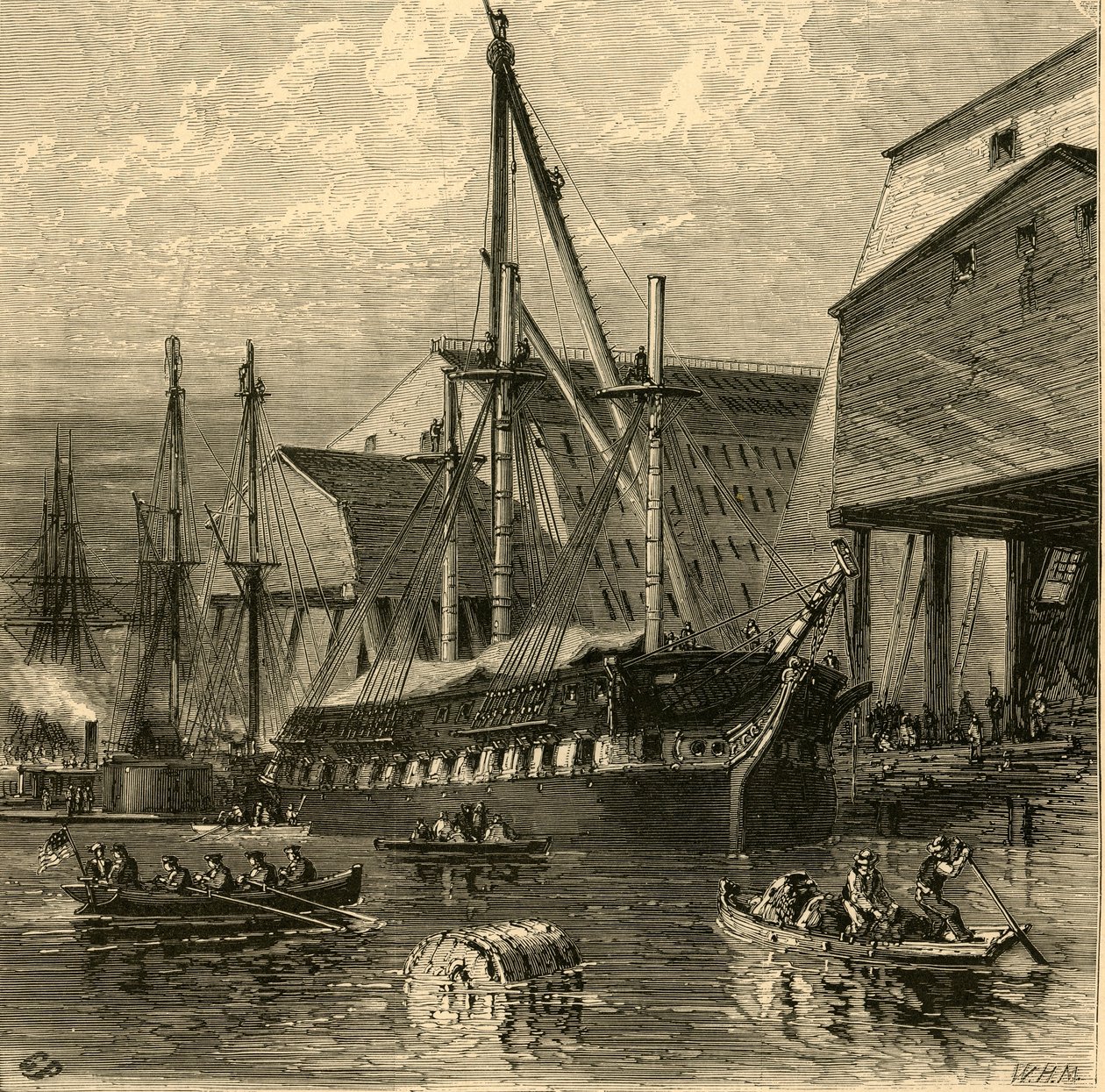 "Navy Yard", 1874.   de W.H. Morse