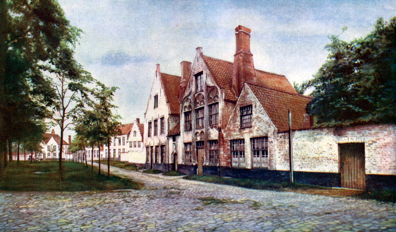 Beguinage of the Vineyard, Bruges, Bélgica, c1924. de WH Smith