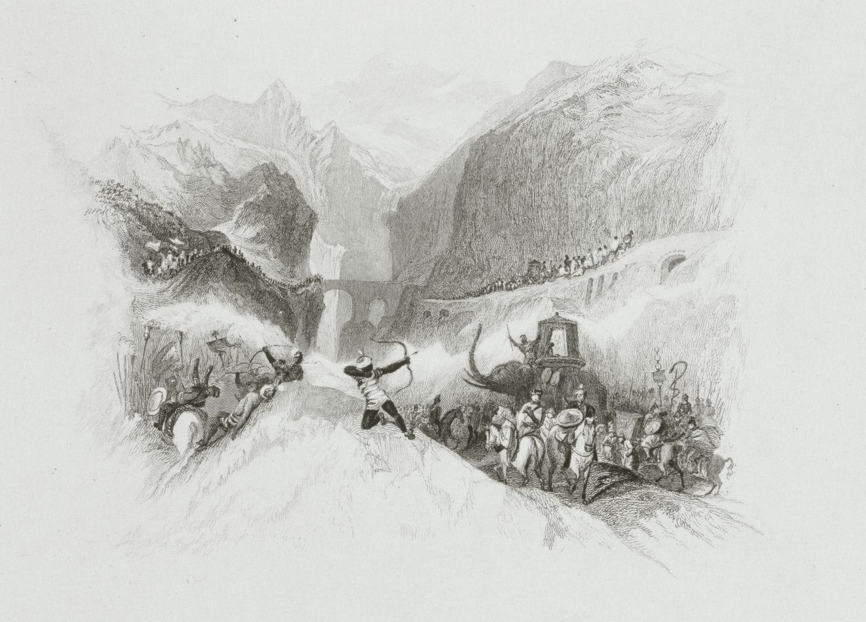 Hannibal (247-183 aC) Passando pelos Alpes de W.R. Smith