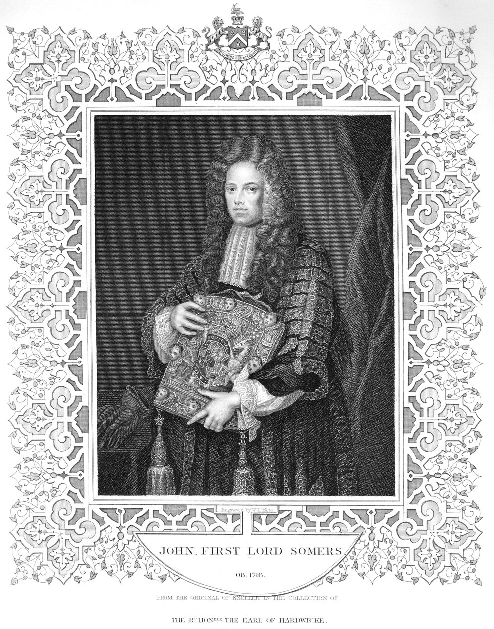 Retrato de John, 1º Lord Somers de W.T. Mote