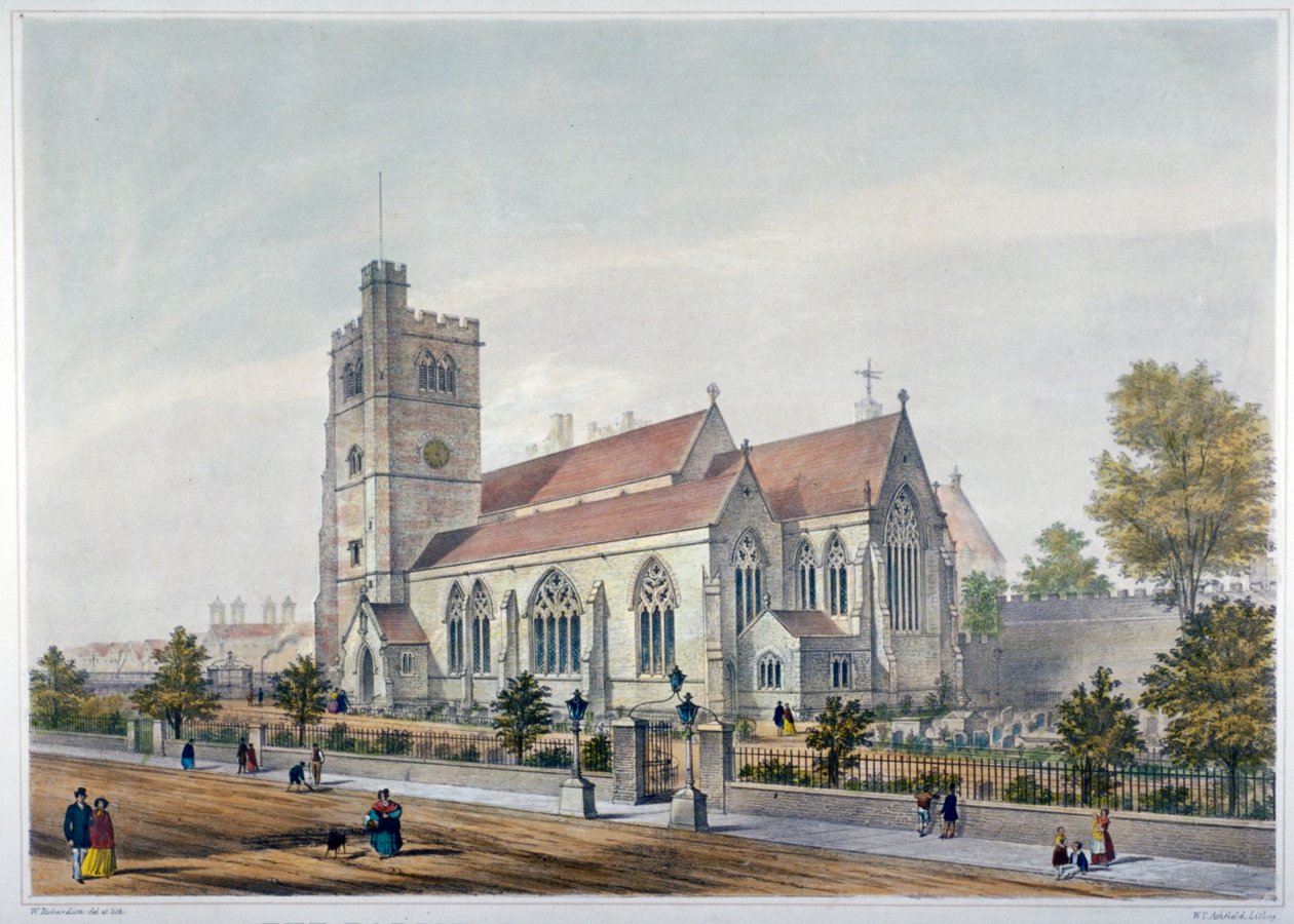 Igreja de St Mary-at-Lambeth, Londres, 1851 de WT Ashfield