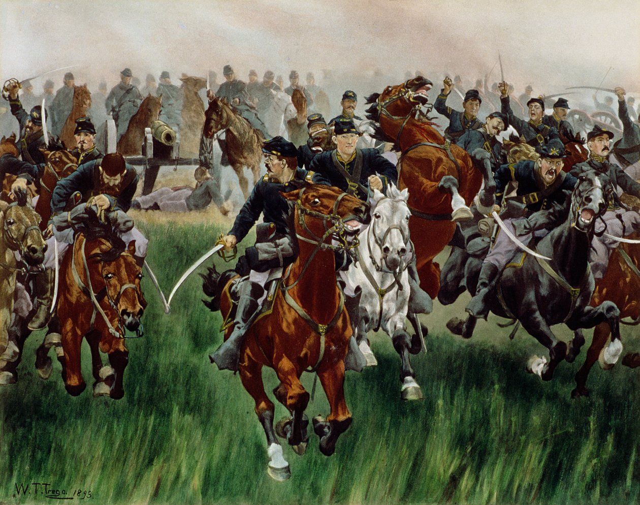 Cavalaria, 1895 (wc no papel) de W.T. Trego