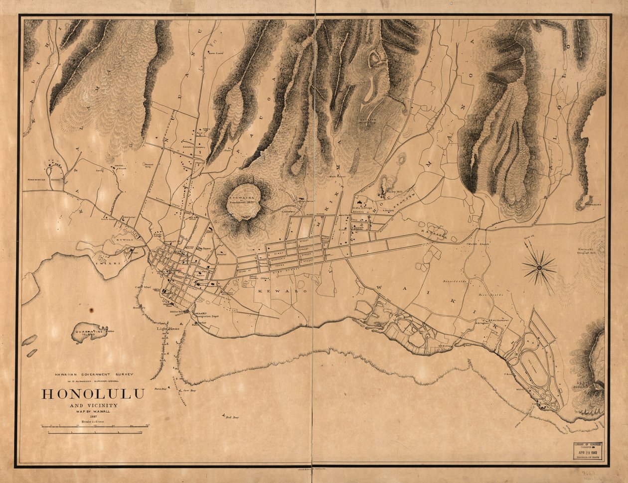 Honolulu e arredores de W. A.; Alexander Wall