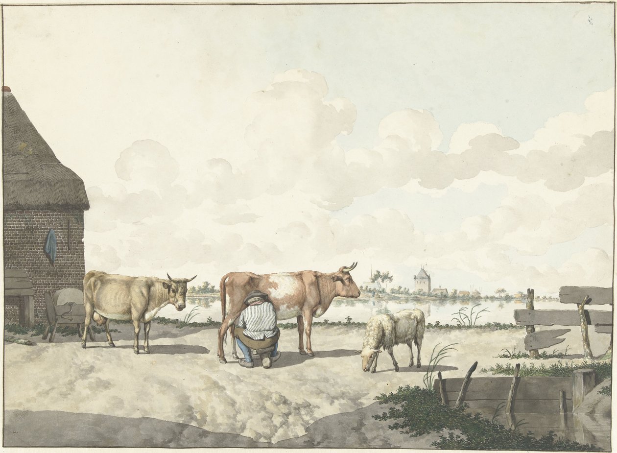 Fazendeiro de ordenha de W. Barthautz