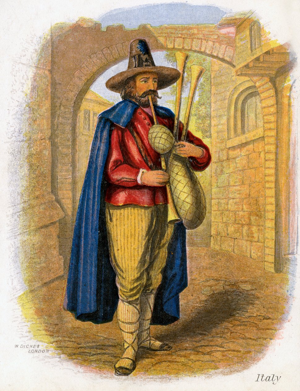 Músico italiano, 1809. de W. Dickes