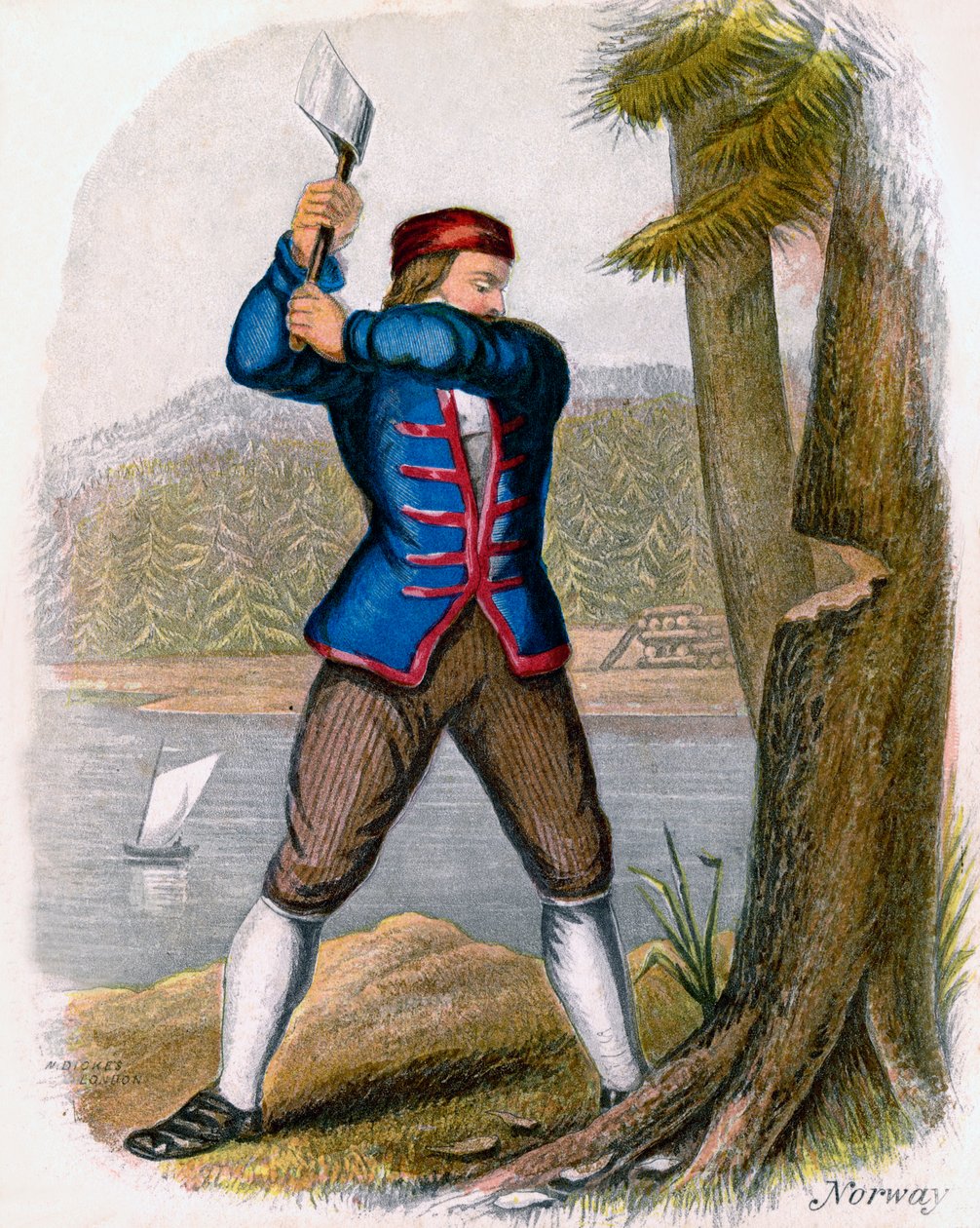 Lenhador norueguês, 1809. de W. Dickes