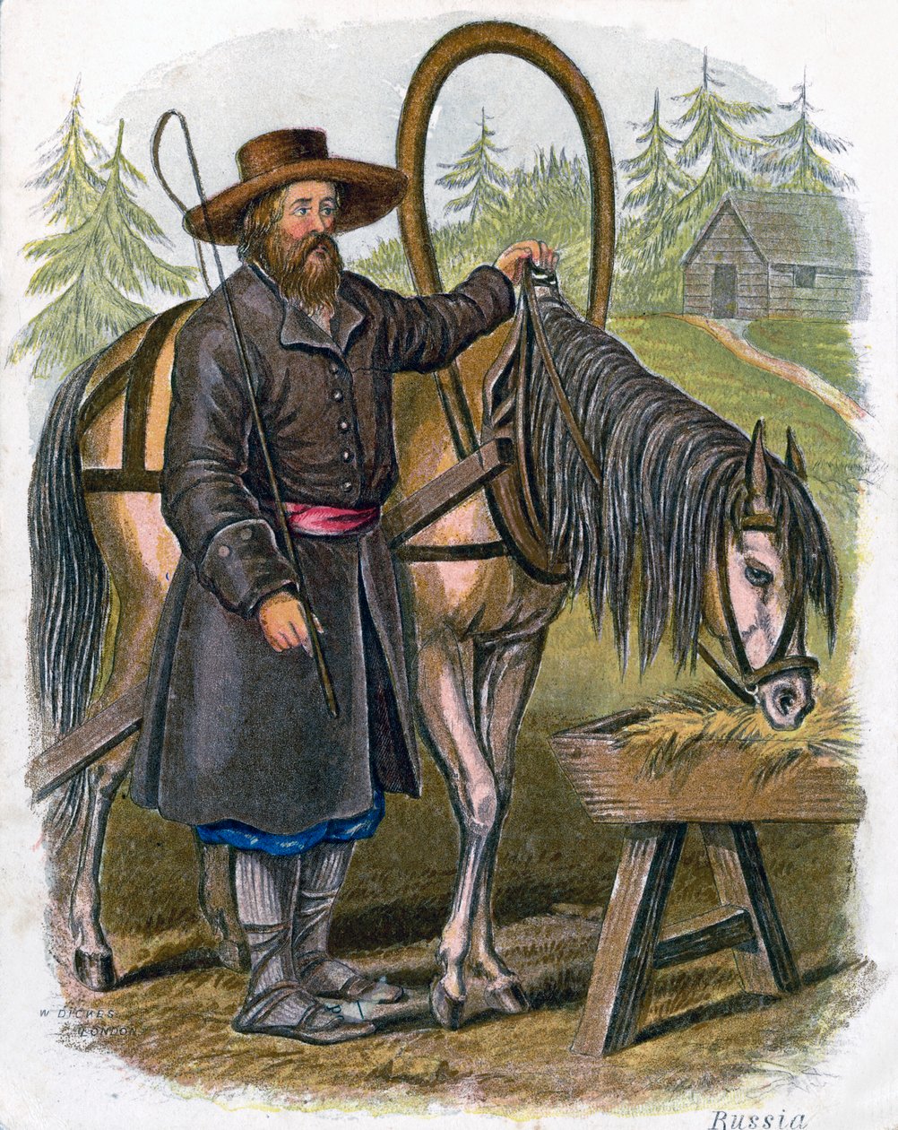"Camponês Russo", 1809. de W Dickes