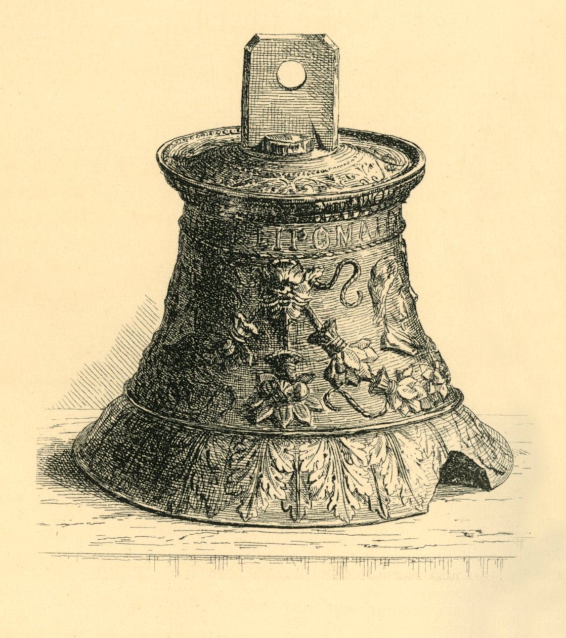 Sino de mão em bronze, c1530-c1570, 1881. de W. E. Mackaness