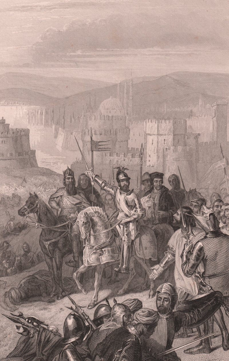 Marechal de Boucicault força o Sultão Bayezid a parar o cerco a Constantinopla de John Ward Dunsmore