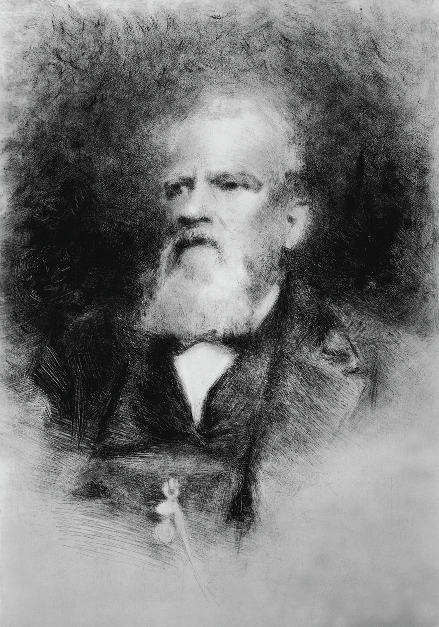 Retrato de Alberto Mazzucato (1813-1877), compositor italiano, gravura de John Ward Dunsmore