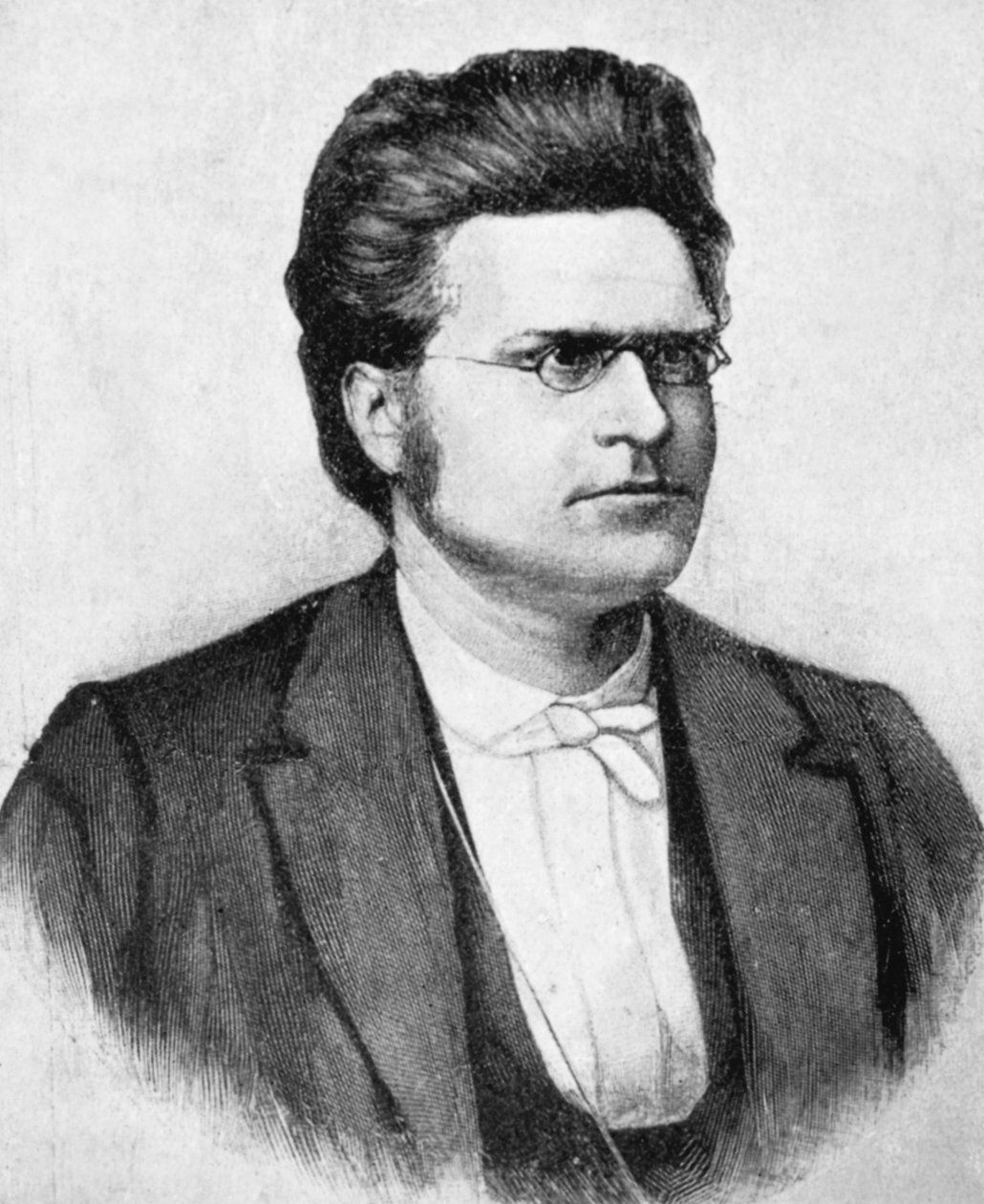 Retrato de Bjornstjerne Martinius Bjornson (1832-1910), escritor, poeta e dramaturgo norueguês, xilogravura após fotografia de Budtz Mueller e co de John Ward Dunsmore