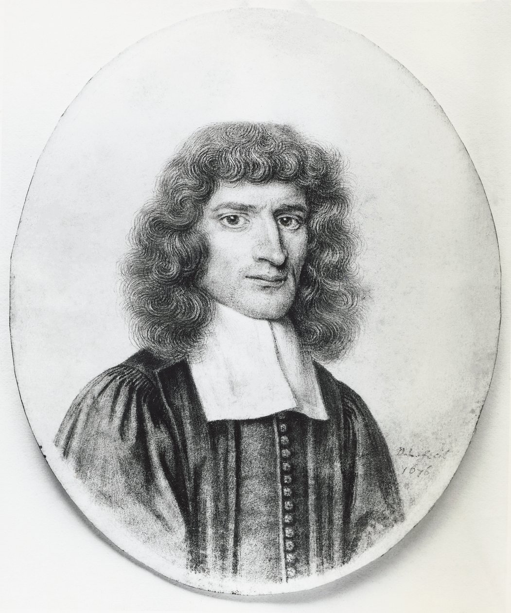 Retrato de Isaac Barrow (1630-1677), teólogo e matemático cristão inglês, gravura de John Ward Dunsmore