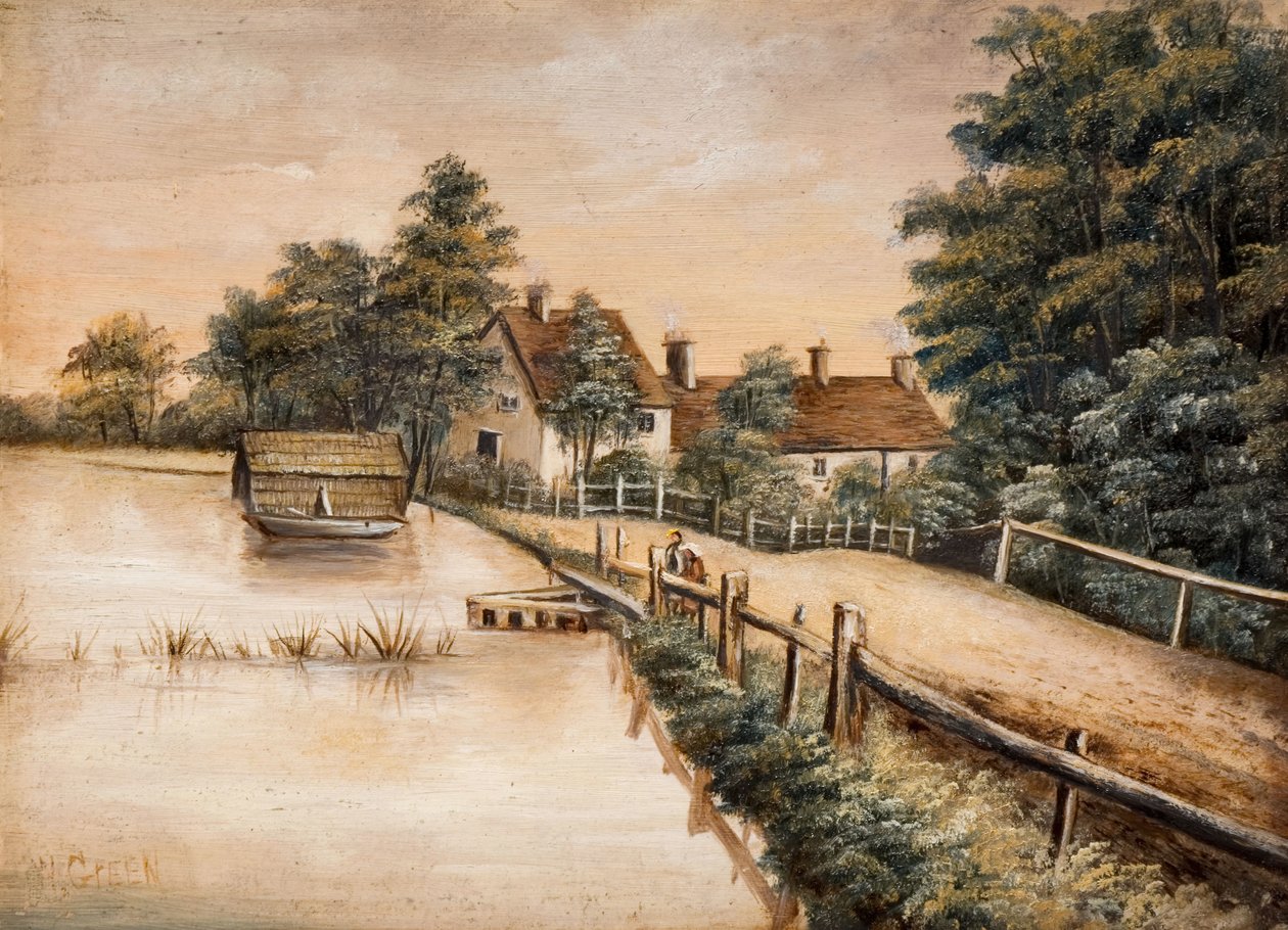 Piscina Longmore, Sutton Park, século XIX.   de W. Green