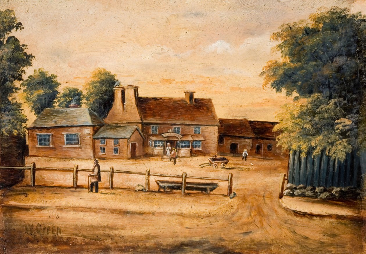 Waggon and Horses Inn, Handsworth, século XIX.   de W. Green