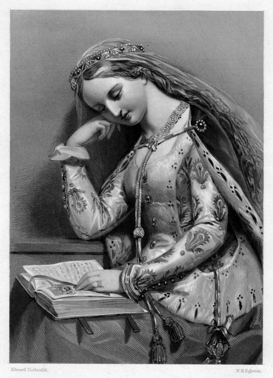 Elizabeth de York, rainha consorte do rei Henrique VII da Inglaterra, século XIX. de W. H. Egleton