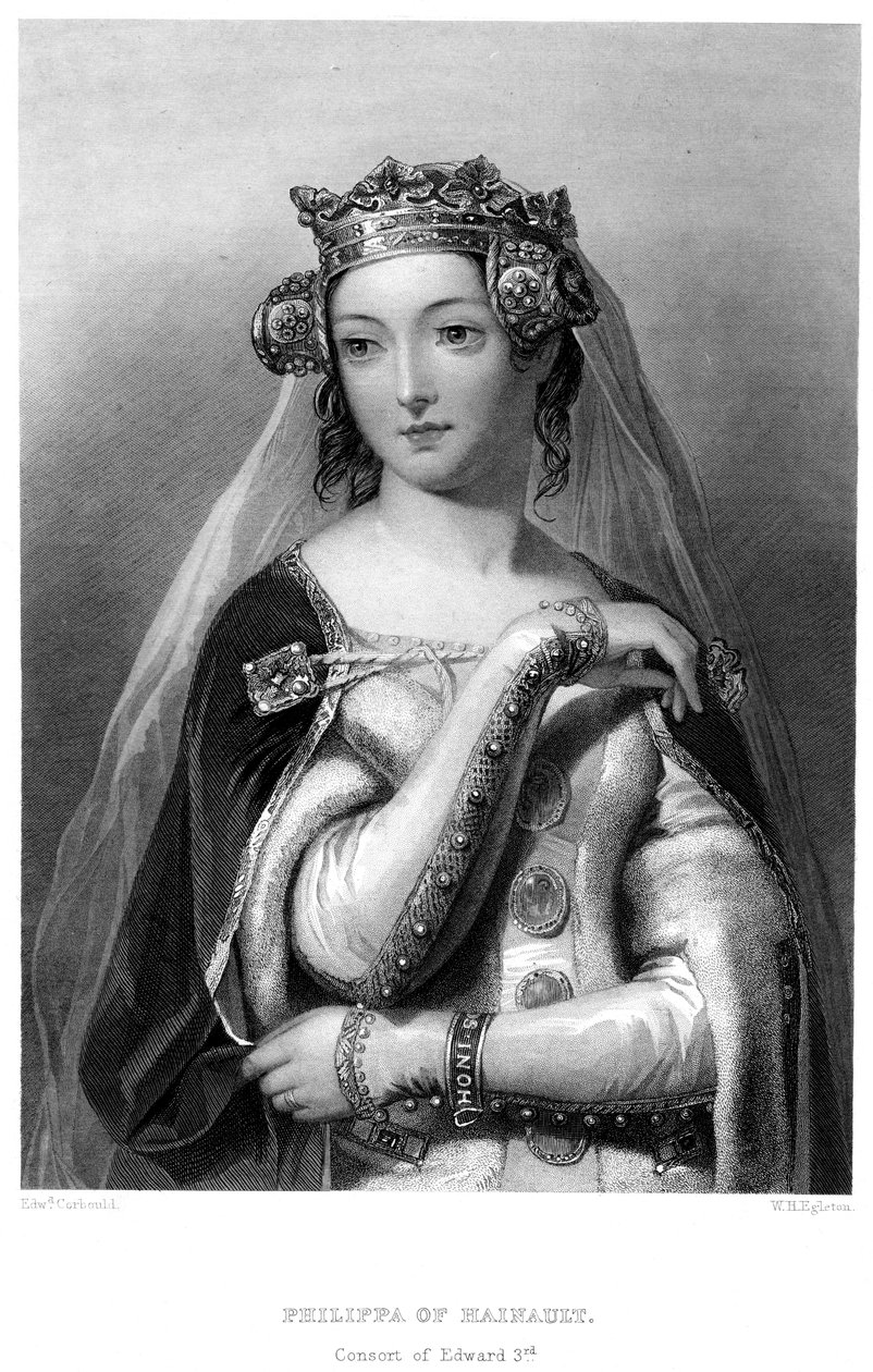 Filipe de Hainault, rainha consorte de Eduardo III de W. H. Egleton