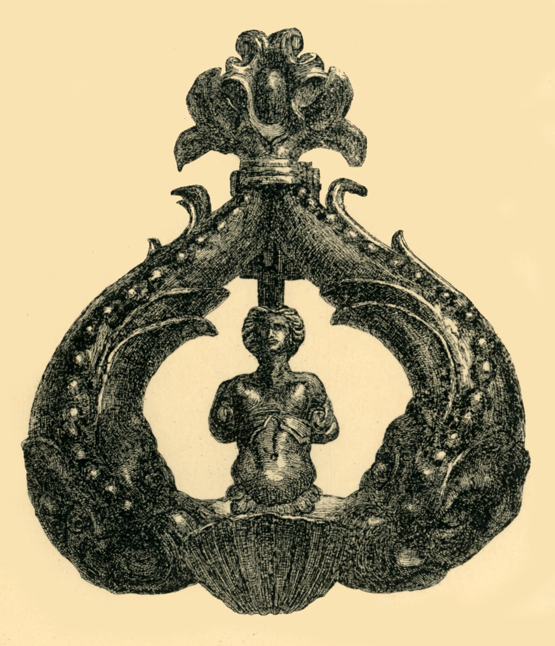 Aldrava de porta de bronze, c1550-1600, 1881. de W. Harbutt