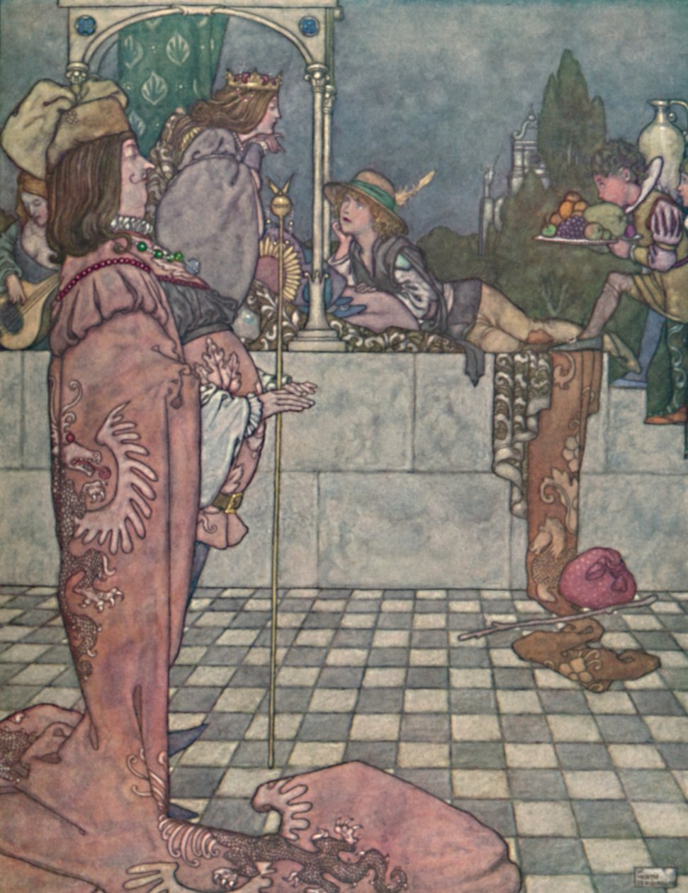 Ele não veio para cortejá-la, disse ele, c1930 de William Heath Robinson