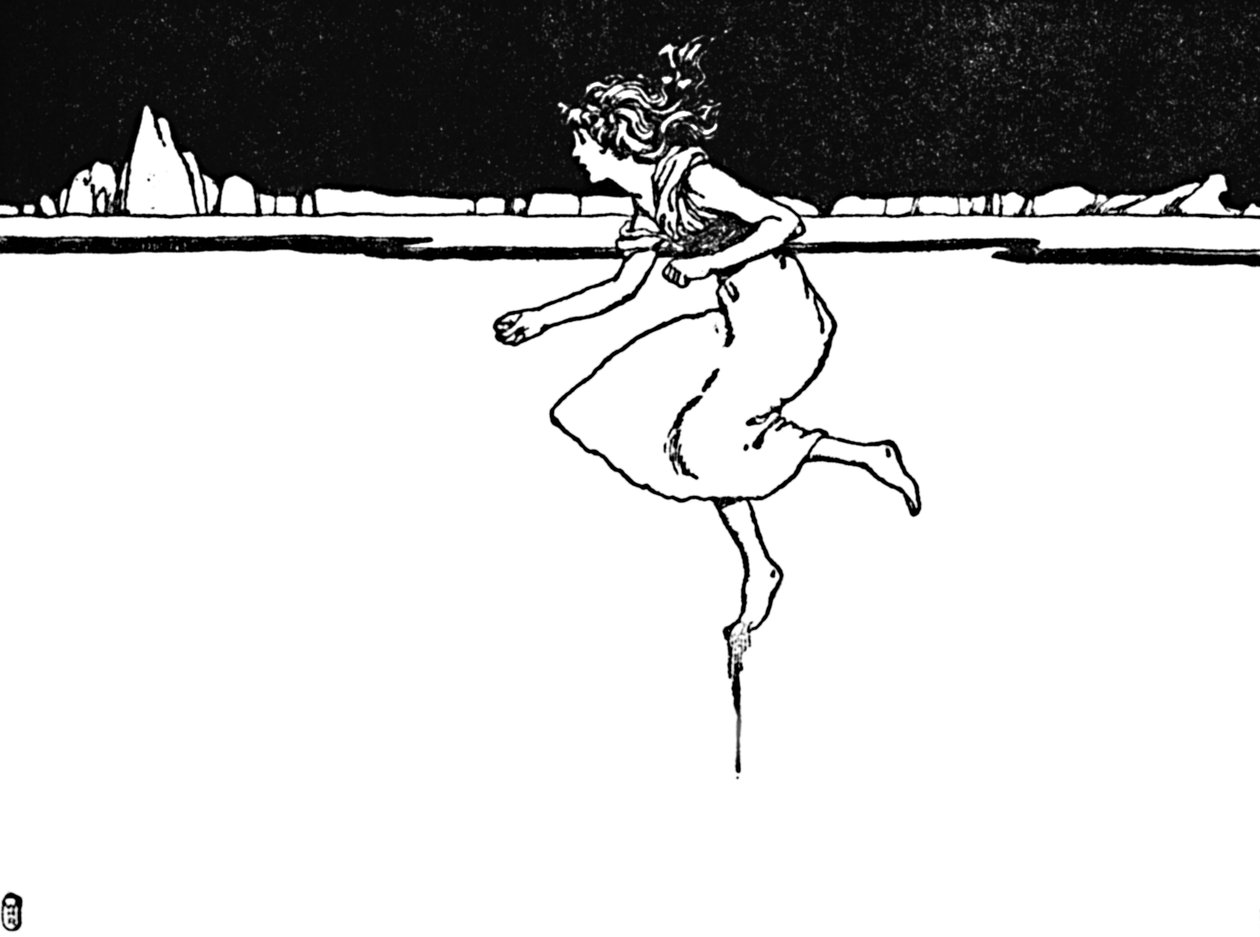 Ela correu o mais rápido que pôde, c1930 de William Heath Robinson
